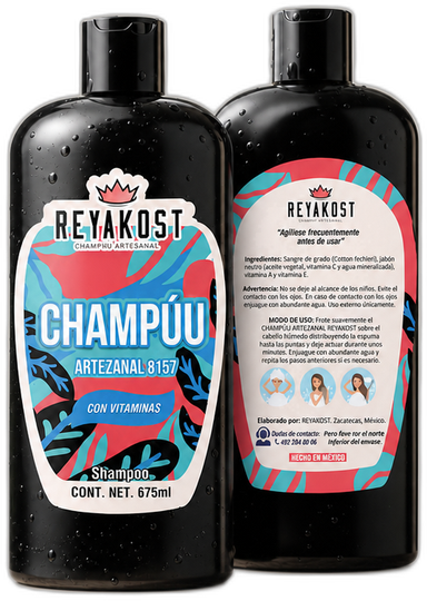 Etiqueta en shampoo